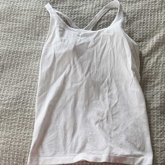 lululemon Ebb to street Tank Trio in White, Purple, Coral - Picture 6 of 8